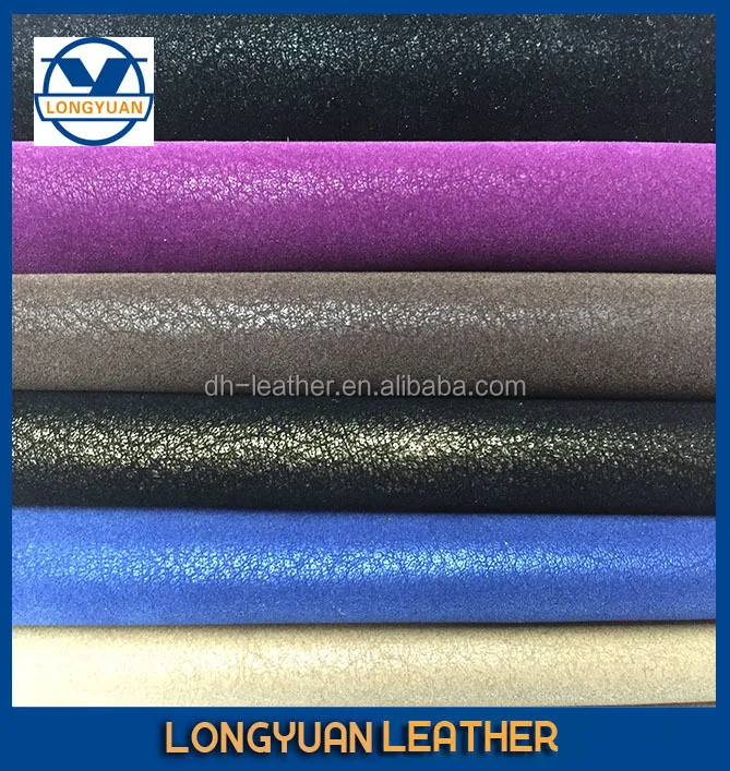 Pu Flock Material Flock Fabric Elastic Leather Material For Shoe Making