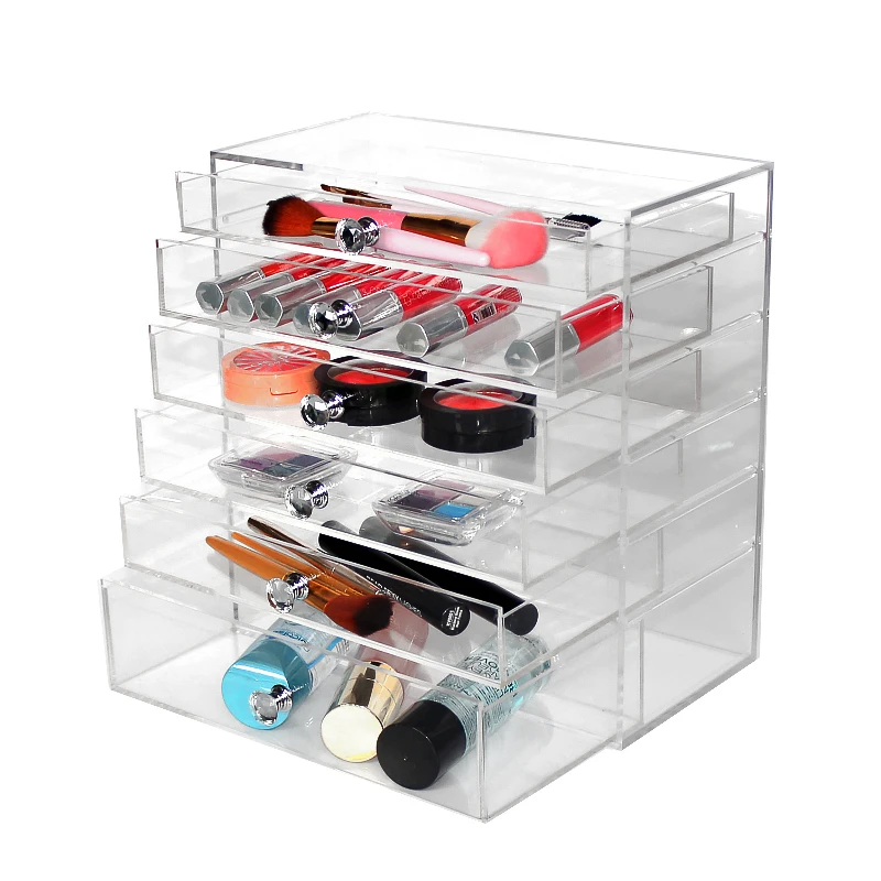 Wholesale 6 Drawers Acrylic Makeup Organizer,Acrylic Cosmetic Storage