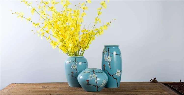 China creative ceramic hand painted fancy flower vase