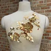 Beaded Sequins 3D Flowers DI Patch Lace Applique Sew On Patches Floral Patch Costume For Wedding Dress Decor D688