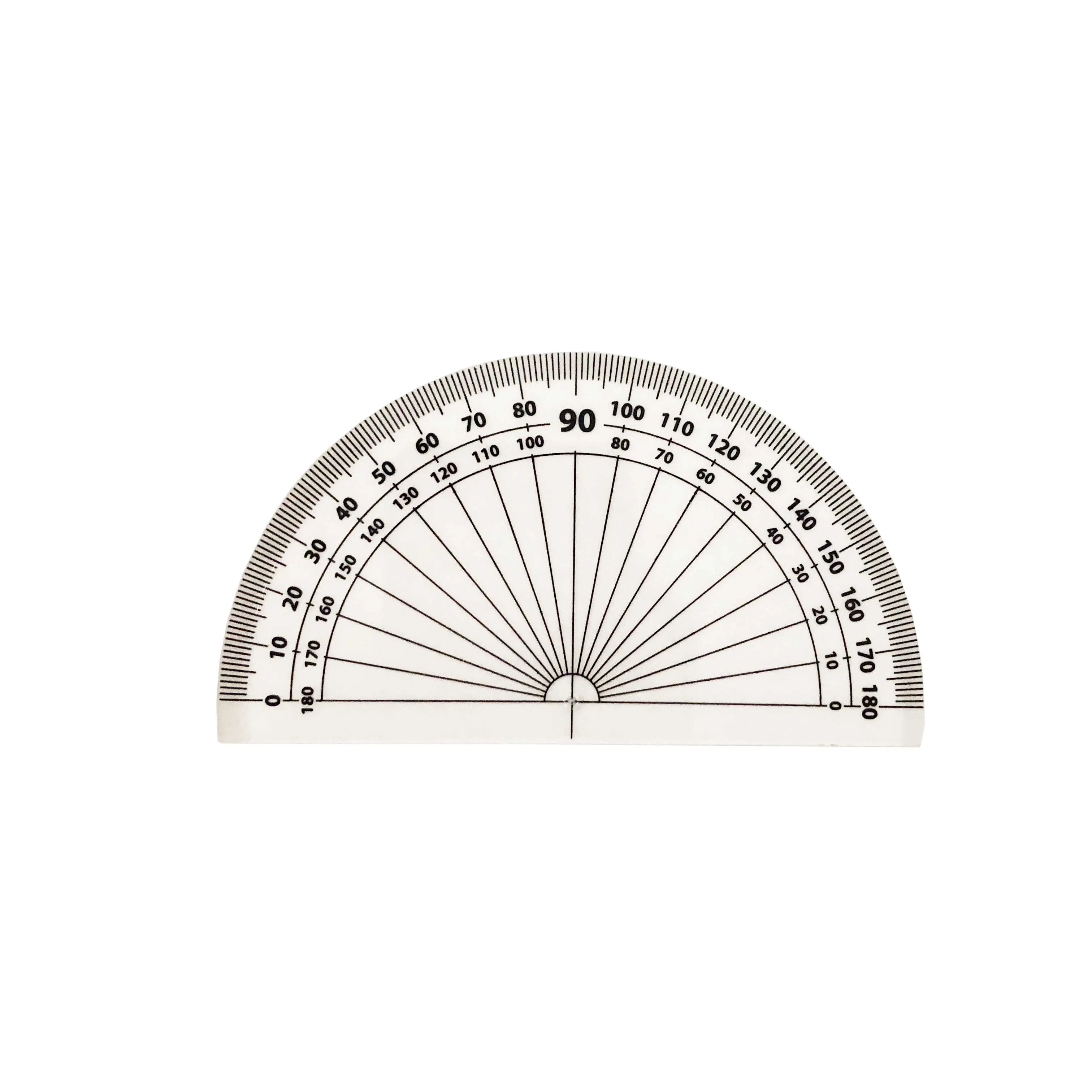 Hot Sale Gray Metal Rotating 180 Degree Measure Protractors Metric Ruler T1