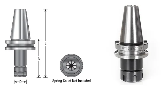 ER16 70 Collet Chuck Balanced G2.5 30000rpm High Speed CNC BT40 Toolholder