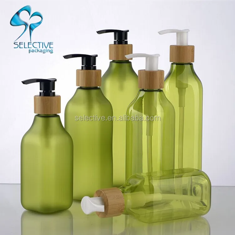 250ml Olive Green Bottle Shampoo Bottle With Bamboo Pump Buy Oliver