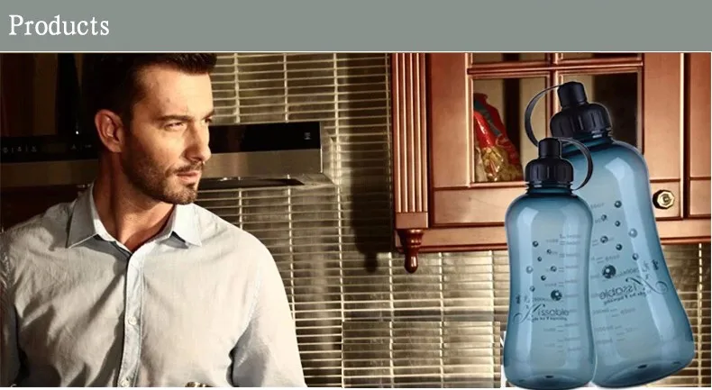 Large Capacity Leak Proof Black Plastic Drinking Water bottle