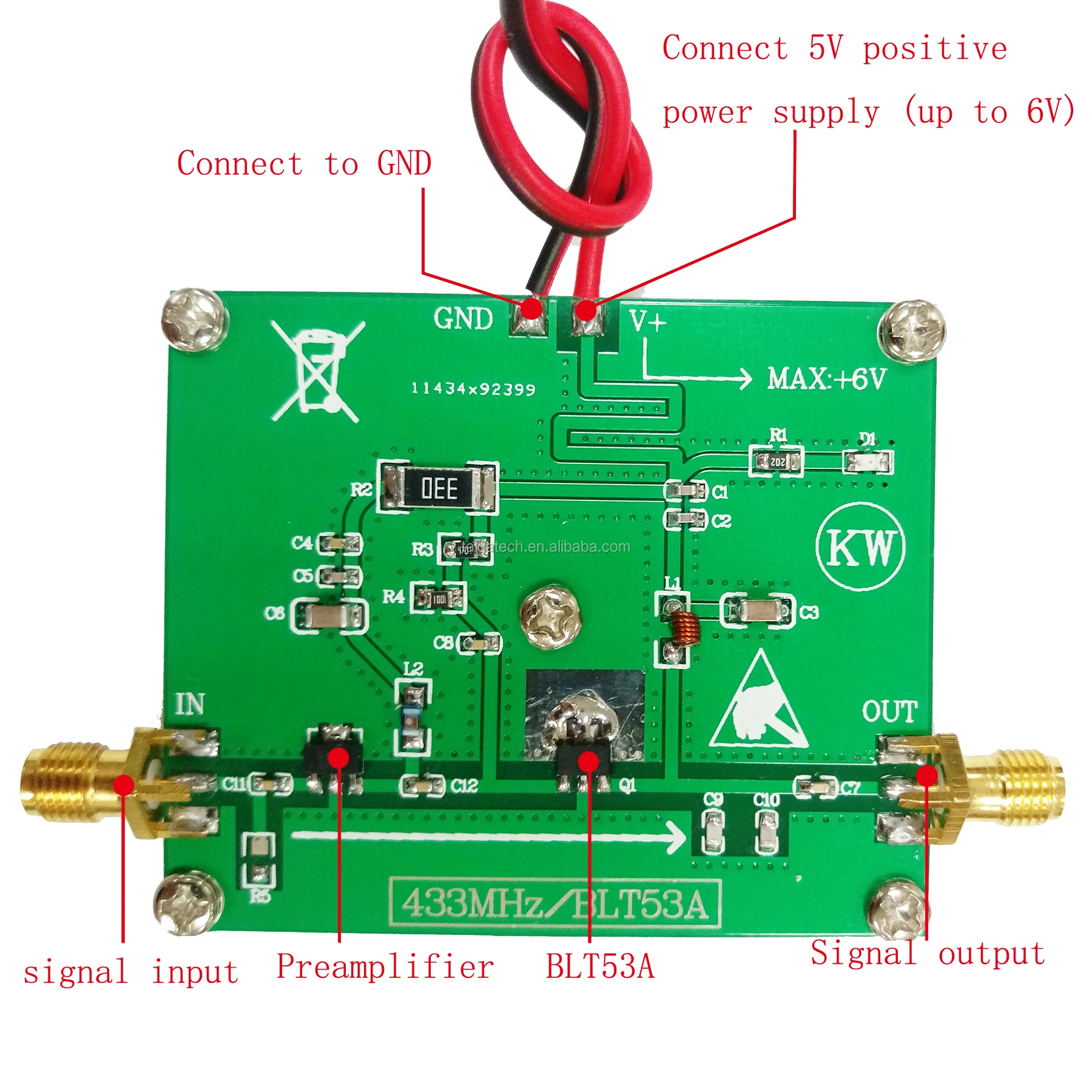 433mhz 315mhz Power Amplifier Preamp And Power Amp Analog Preamp