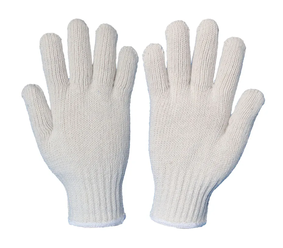 Natural White Cotton Knitted Working Gloves Of Manufactory - Buy 7gauge ...