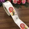 Custom Roll Printed Food Sandwich Sticker Label, Custom Roll Food Packaging Bread Bags Label Sticker at factory price