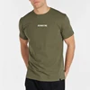 Custom Plain Side Split Round Neck T Shirt Cool Mens Gym High Quality Basic Green Tees