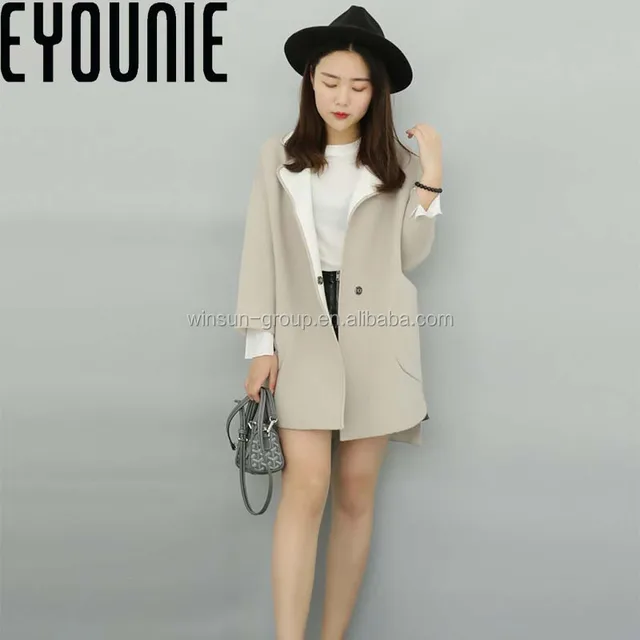 Korean Ladies Winter Regular Out Wear Polyester Ladies Winter Coats