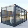 Fireproof 40ft flat pack container houses rock wool sandwich panel china prefab homes