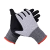 13 Gauge Nitrile Coated Gloves Level 5 Cut Resistance Chemical Resistant Anti Impact Dipped Adjustable Safety Work Glove