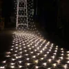 Square warm cool white LED fairy lights net bush string lights for commercial wedding ceiling decorations