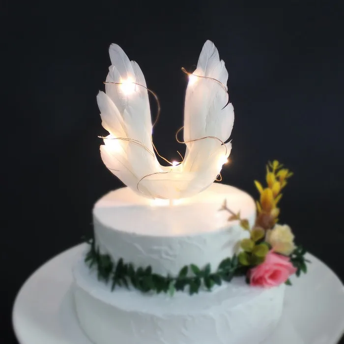 天使の羽妖精の羽ケーキトッパー装飾美的クリエイティブ手作り白鳥プリンセス誕生日パーティーベビーシャワー結婚式 Buy 羽 結婚式の装飾 ケーキトッパー Product On Alibaba Com