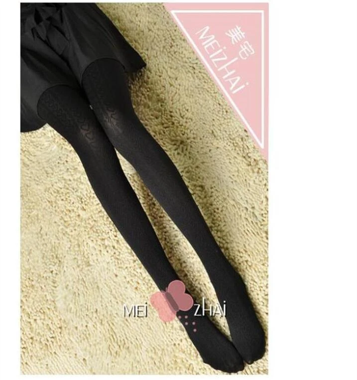 2017 New Woman Velvet Sexy Young Girl Pantyhose Cheap 3d Heart