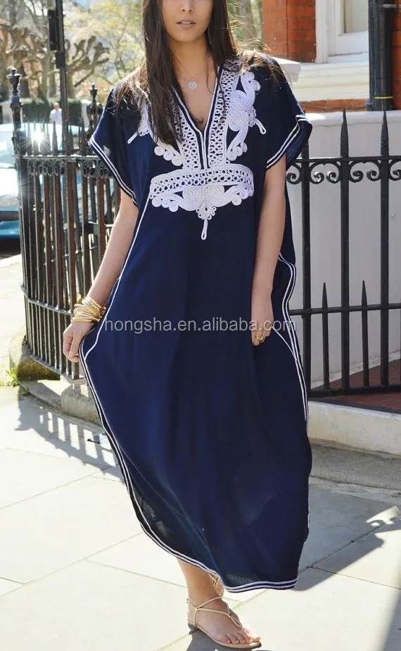 navy blue caftan