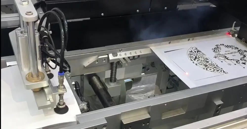 Gbos Automatic Greeting Card Engraving Cutter Wedding Card Laser Cutting Making Machine Buy