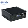 Mini PC 2 lan port ultra slim desktop computer Intel baytrail j1900 rs232 HD port fanless 2.5 inch 12V dc input IPC