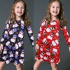 Long Sleeve Christmas Dress Family Clothes Outfits Same Dresses For Mother And Daughter