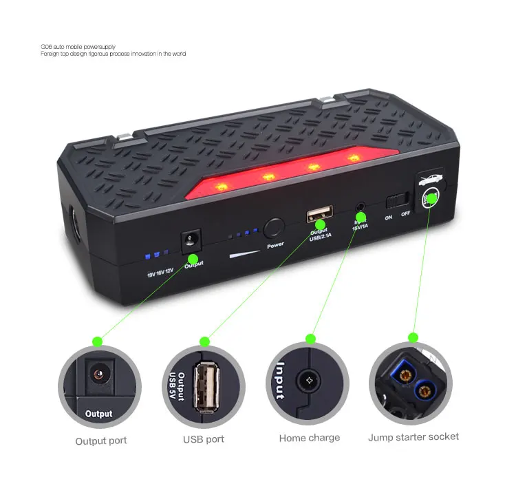 15000mAh G06 Automotive Tools 12V Powerful Portable Emergency Jump