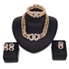 Fashion Wholesale Jodha Akbar Pakistani Artificial Bridal Turkish Wedding Dubai Gold Plated Indian 4 Piece Jewelry Sets For Wome