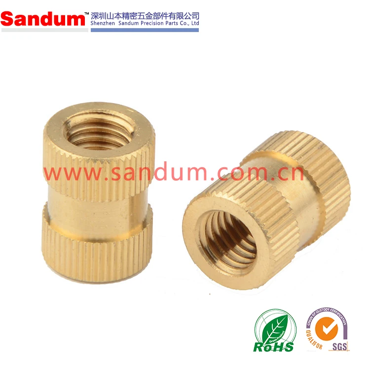 M2 M3 M6 M8 Brass Insert Knurled Nut For Plastic Injection Moulding