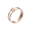 15123 Xuping elegant ladies jewelry two heart shaped double layer rose gold finger ring