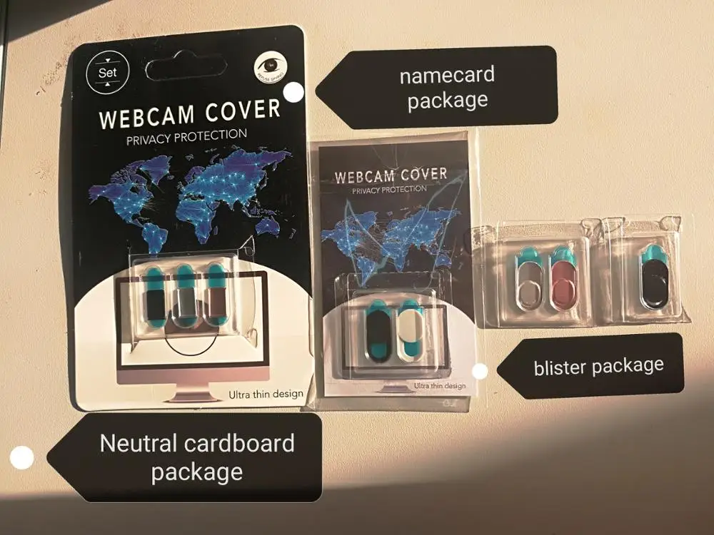 Set of 3pcs Silver Metal privacy protector Webcam Cover for phone and laptop /protect your privacy