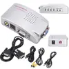 Computer VGA to TV RCA Composite Converter Adapter S-Video Box PC Laptop LCD EK