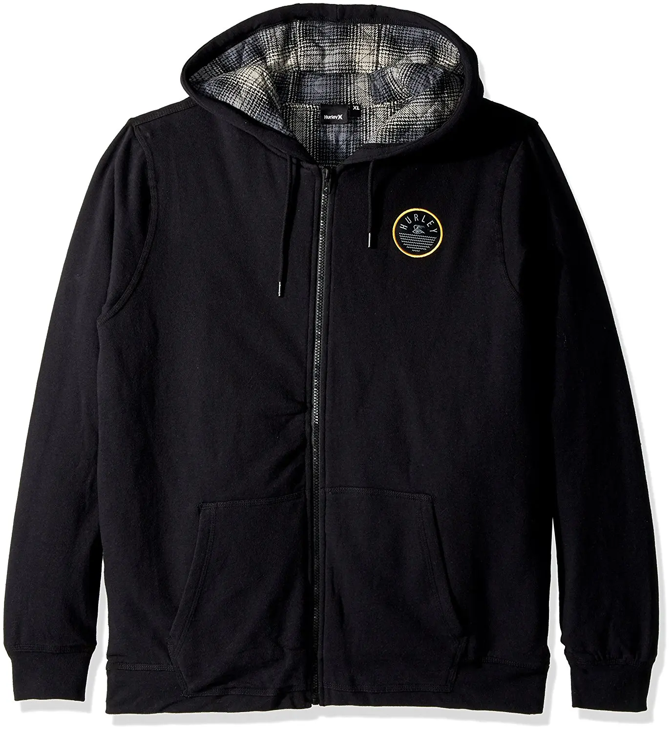 hurley flannel hoodie