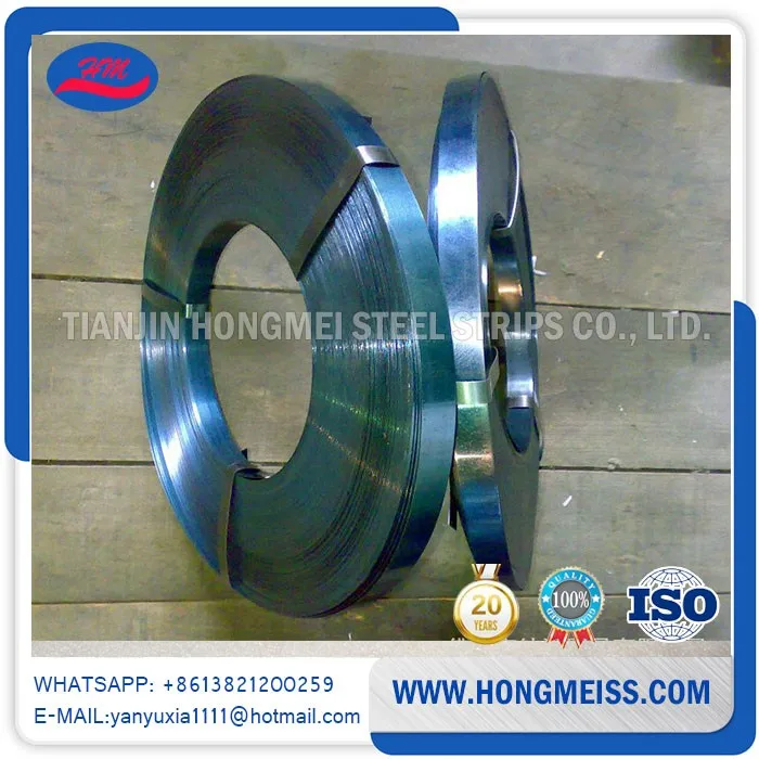 Professional supply steel packing Banding strip Q235 B235  blue waxed black steel strapping