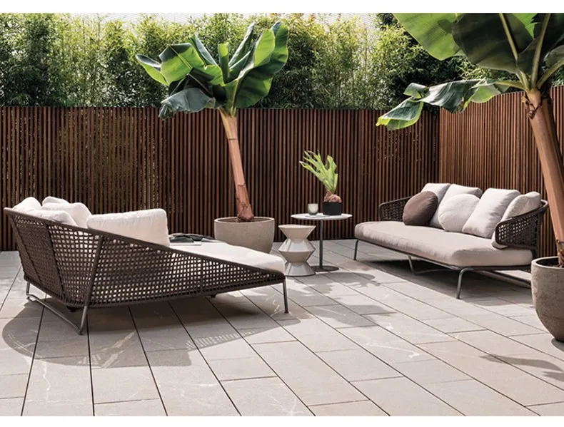 Hot Sale Moden Design Patio Outdoor Rattan Rope Funiture Garden Sofa