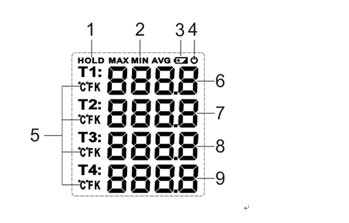 Type K Surface  -50~1350C Thermocouple  thermometer Probe Handheld Temperature Sensor