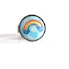 Popular European American custom cabochon ring setting pink/blue/black/white gemstone cabochon for rings/necklace