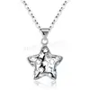 2017 New Star shape pendants Necklace 925 Sterling Silver 1.59lnch extender chain 1306182