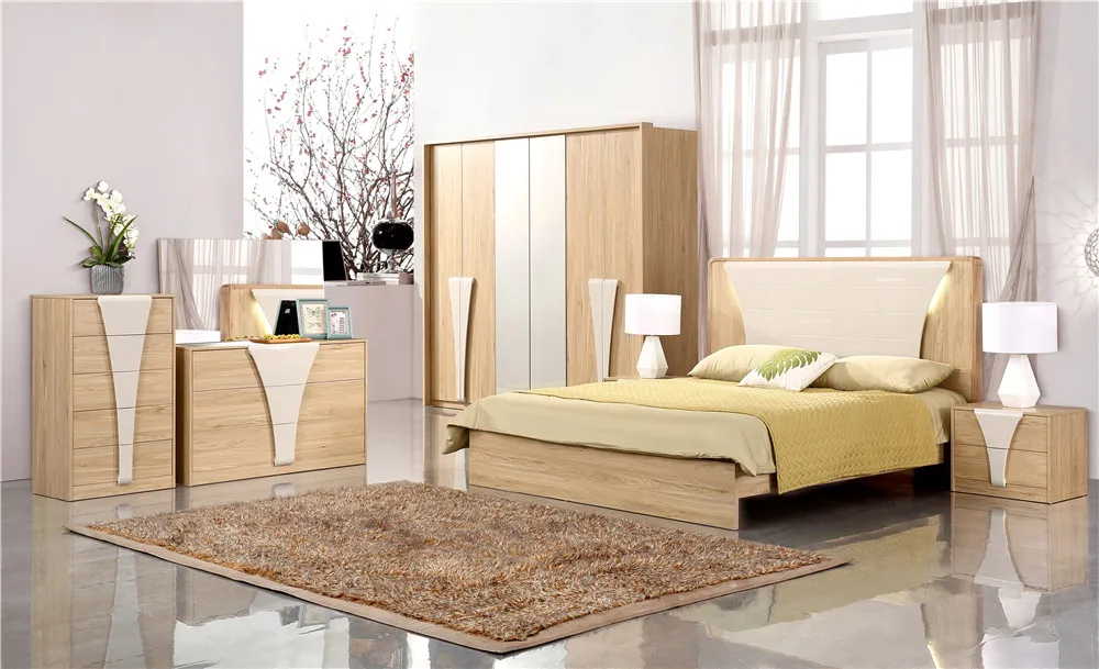 Light Walnut Natural Color Modern Furniture Design Wooden Almirah Designs With Mirror Wood Bedroom Set With Led Buy Wooden Almirah Designs With