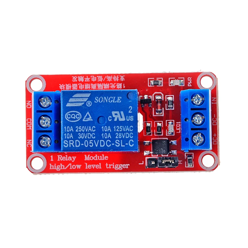 12V 1 CH Channel Relay Module with Optocoupler Isolation High/Low Level Trigger 