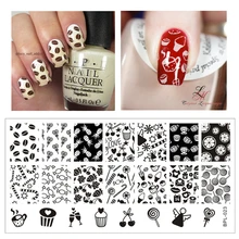 Doces bonito Nail Art Stamp Template Placa Imagem Prego Placa de Estampagem Ferramentas Selo NASCIDO BONITA BP-L023 12.5×6.5 cm