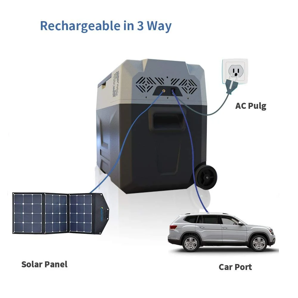 New Portable Solar Fridge Freezer For Car And Outdoor,Lithium Battery