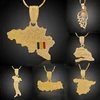 Various designs and shapes 18k gold plated jewelry world map pendant necklace