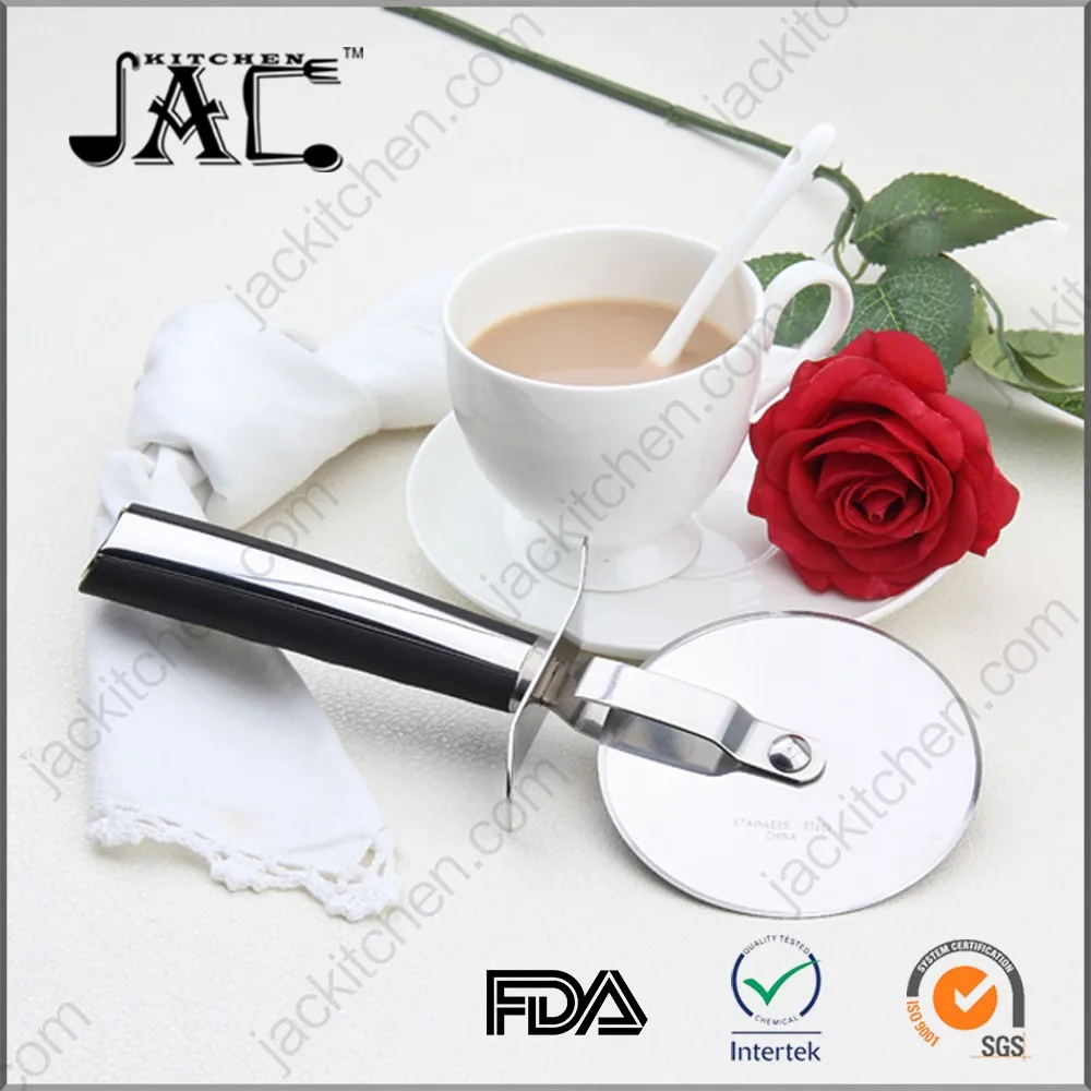 Black Anti-Grip Handle Pizza Cutter Wheel Slicer for Sale