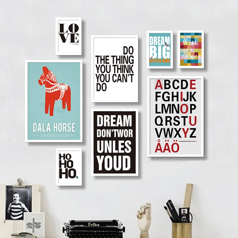 Modern Quotes Inspiring Canvas Paintings Nursery Wall Art Pop Modern Quotes Inspiring Canvas Paintings Nursery Wall Art Pop Posters Prints Nordic Picture Kids Living Room