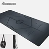 Alibaba best sellers Yoga series set 1 PU Yoga Wheel and 2 Non Slip Engrave Printed Black Polyurethane Yoga Mat 5mm