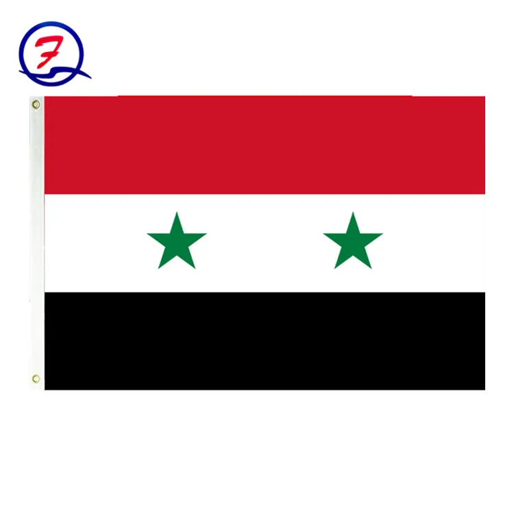 Factory Supply 120*180cm Durable Polyester Silk Screen Printing All Countries Syria National Flag manufacture