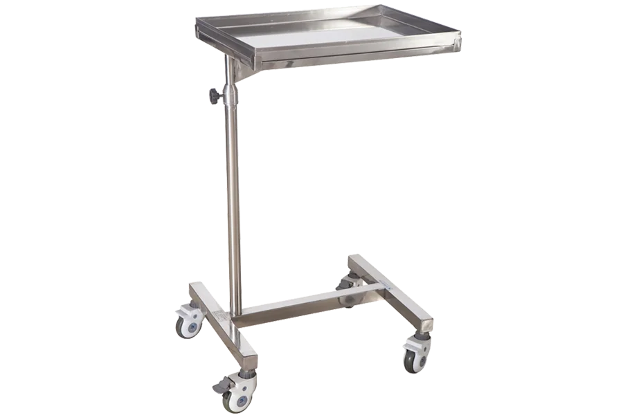 Mayo table Trolley with stainless steel base removable stainless steel Tray