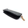 Business custom leather polyester felt optical spectacle case bag pouch