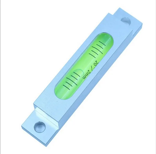 Aluminum Metal Square Spirit Level Glass Bubble Vials With Mounting