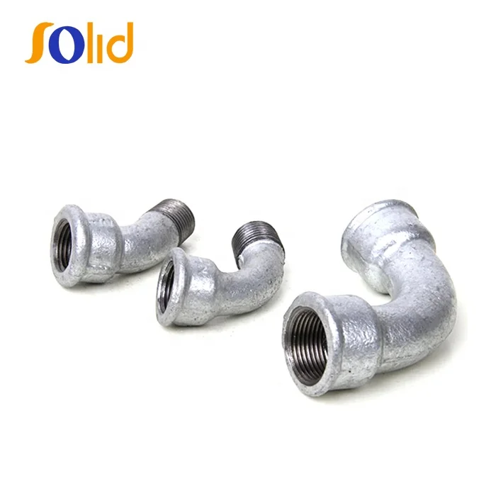 DIN En10242 Standard Galvanized/Black Malleable Iron Pipe Fitting Bend (90 degree female)
