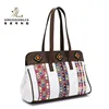 2019 New Designer Handmade Embroidered fair trade tote bags linen handbag for ladies
