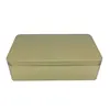 China Suppliers No Minimum Limited Blank Gold Silver Rectangle Tin Box