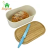 Bamboo Food Bread Bin Box with Cutting Board bamboo lid, Bread Box Storage Container